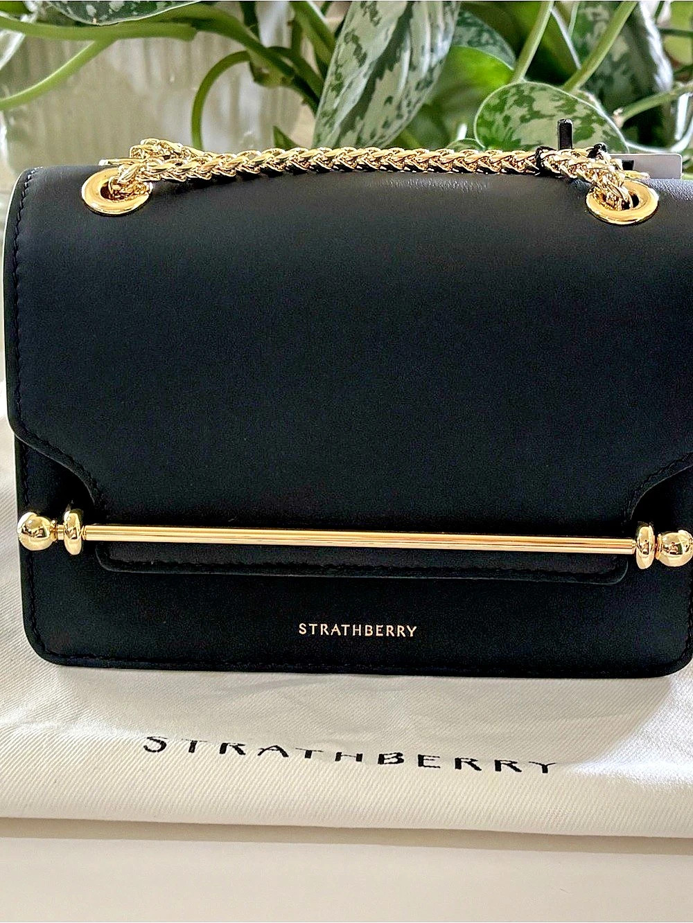 Strathberry East/West Mini Black Shoulder Bag NWT